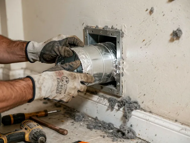 Professional dryer vent repair and installation by Waxhaw Dryer Vent Cleaning in Waxhaw