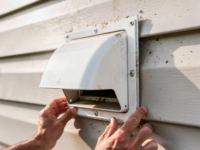 Waxhaw Dryer Vent Cleaning technician delivering thorough residential dryer vent cleaning service in Waxhaw